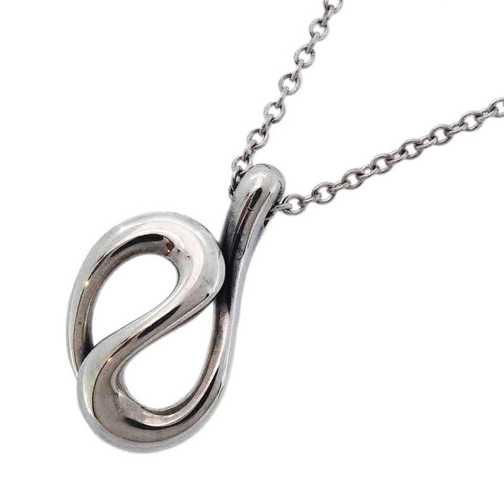 Tiffany CO Open New Wave Necklace Sterling Silver